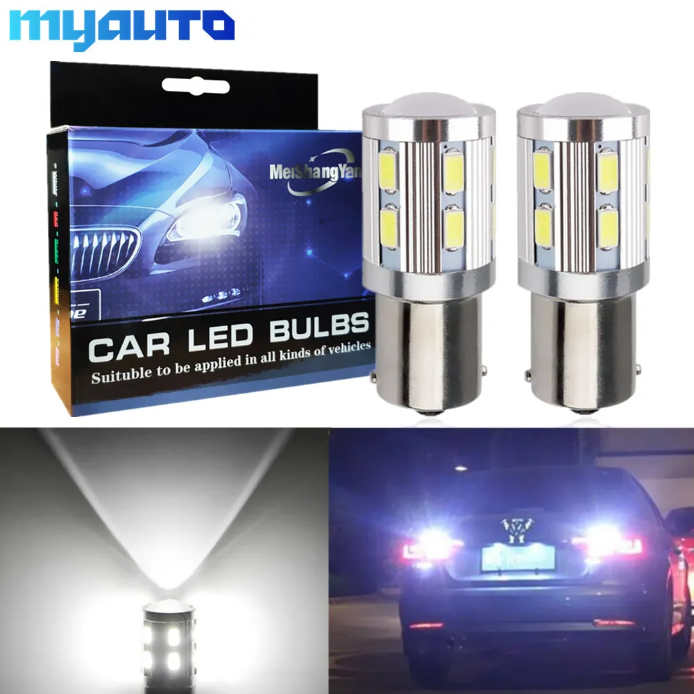 Светодиодный светильник P21W BA15S белый светодиодный Cree Chip 12 SMD 5730 2 шт.|Сигнальная