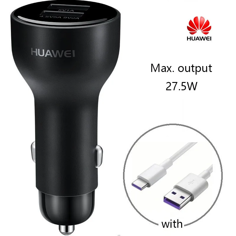 Автомобильное зарядное устройство Huawei быстрая зарядка с кабелем типа C 5 А P10 Plus P20