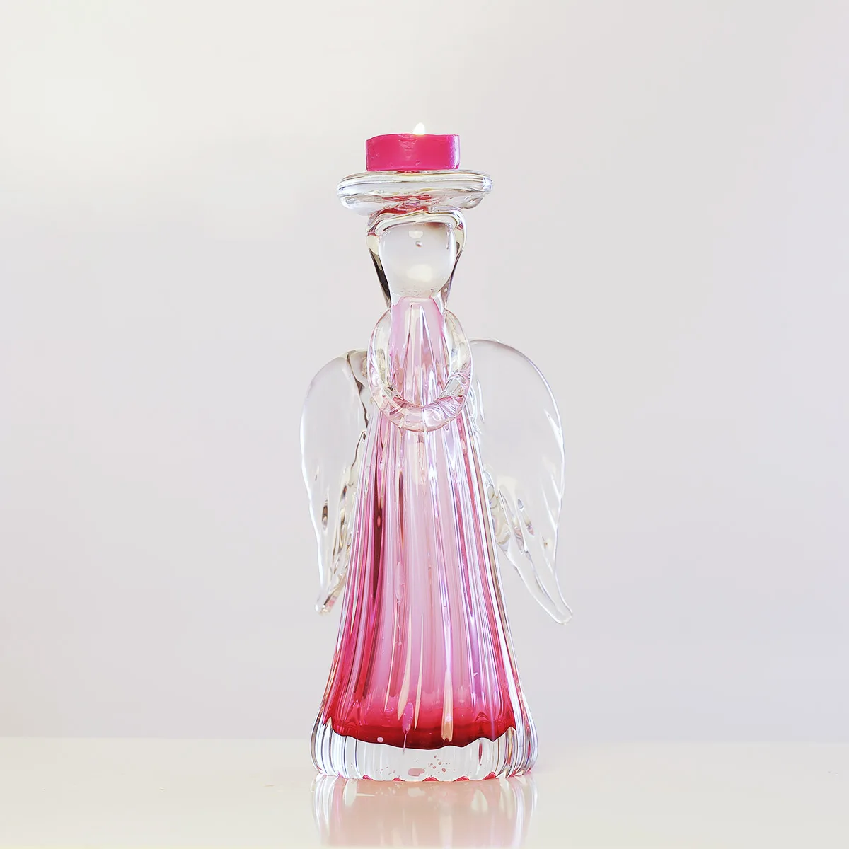 Подсвечник Tooarts с ангелом подарок стеклянное украшение ручной работы домашний