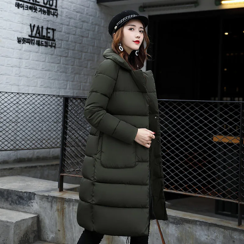 

Nice Black Parkas Female Winter Coat Jacket Thicken Warm Down Feather Cotton Down Suit Collar Womens Outwear For Women Winter