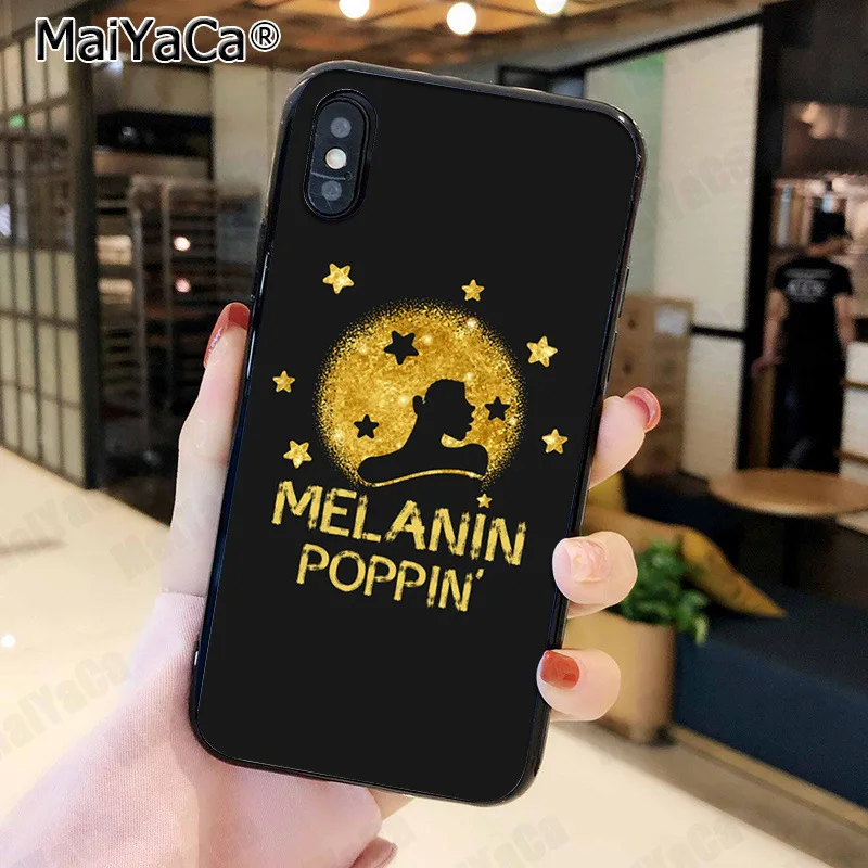 MaiYaCa меланина попсовое черного цвета для девочек роскошный модный чехол телефона