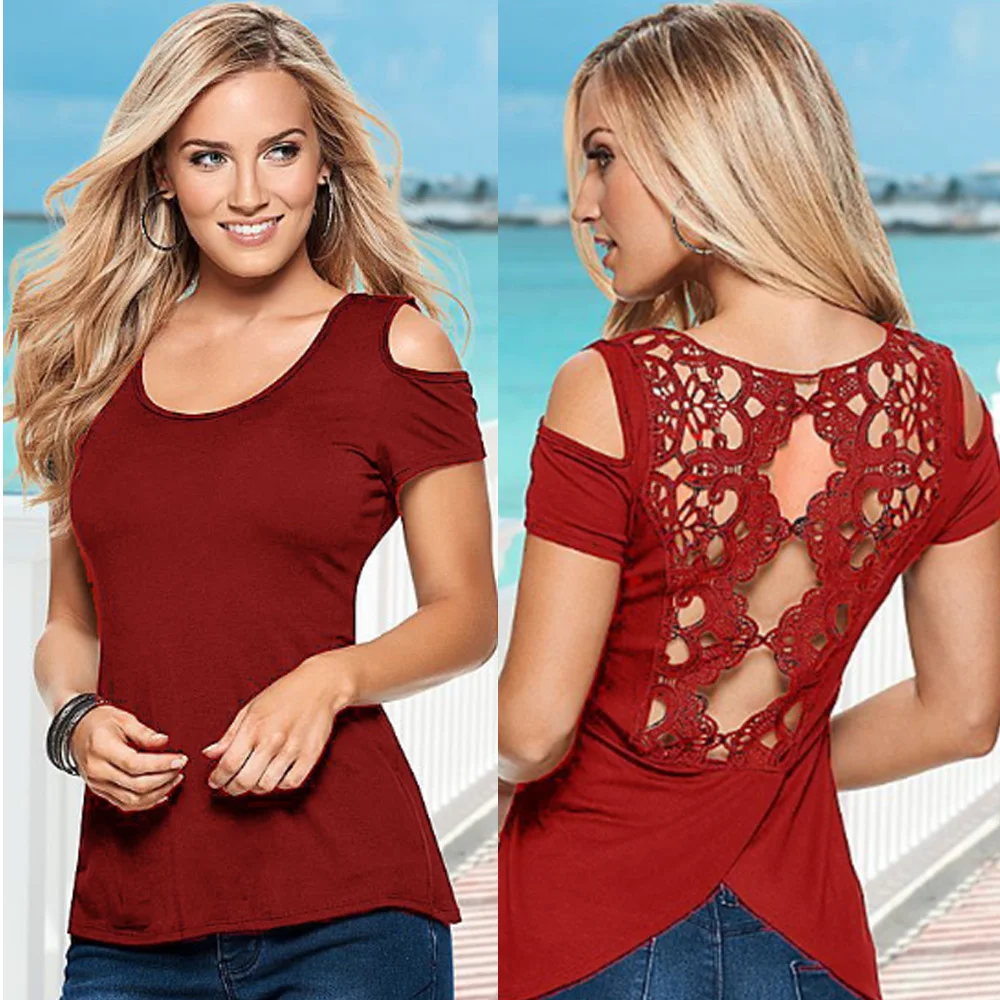 Футболка Для женщин Мода 2017 г. летняя однотонная Повседневная футболка Топы