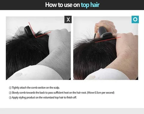 Новинка, Мужская расческа для волос, щипцы для завивки, M Styler, мужские все в одном, керамический утюжок для укладки волос, выпрямитель для завивки, набор, быстрый стайлер для волос