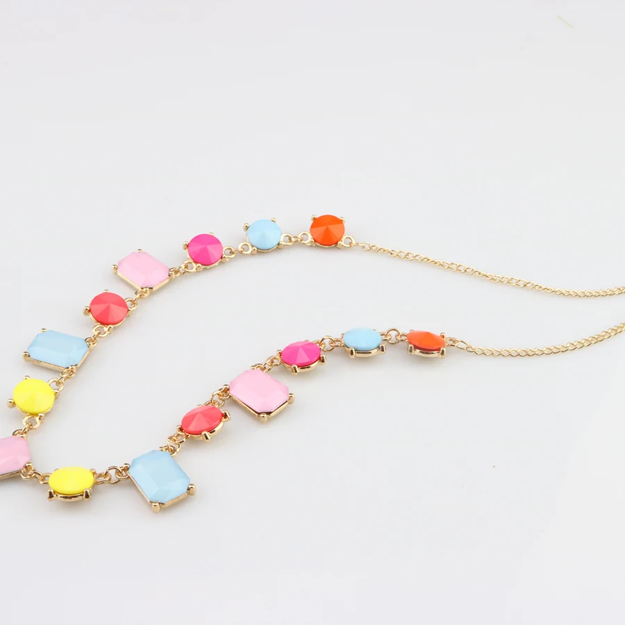 Sweet Bohemia Choker Necklace Fashion Colorful Crystal Bead Pendant Necklaces For Women Jewelry | Украшения и аксессуары