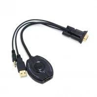 Вход VGA для ПК и ноутбука питание от USB 3 5 мм преобразователь аудиосигнала в HDMI