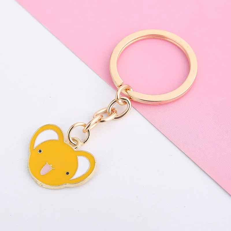 Тонких листов Kawai аниме Cardcaptor Sakura Брелок Сакура Birdhead звезда брелки для ключей