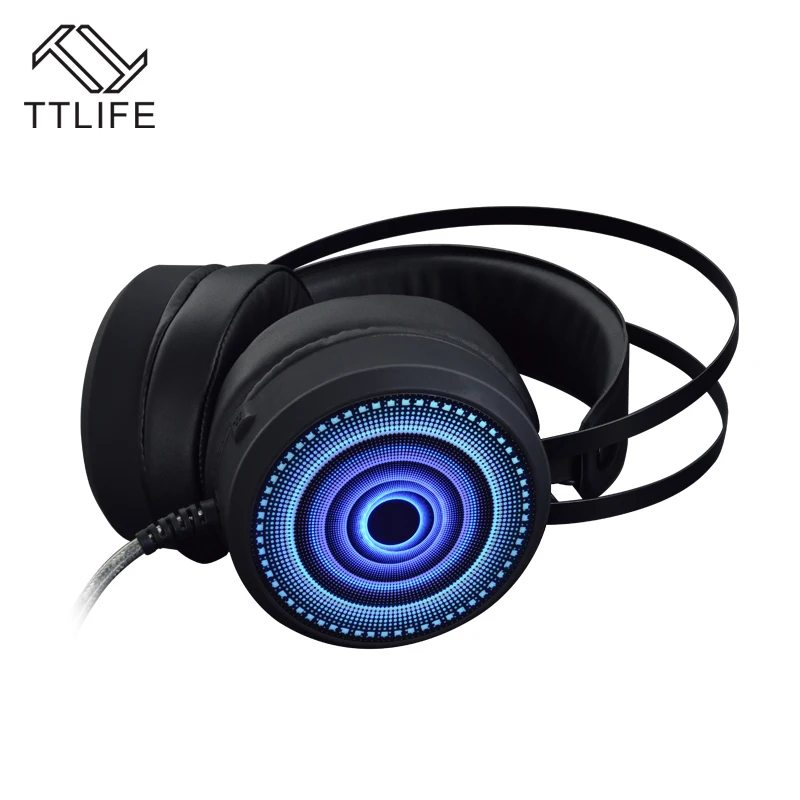 TTLIFE За-Ear Стерео Игры Гарнитура Объемного Звука Pro Наушники с Функция вибрации