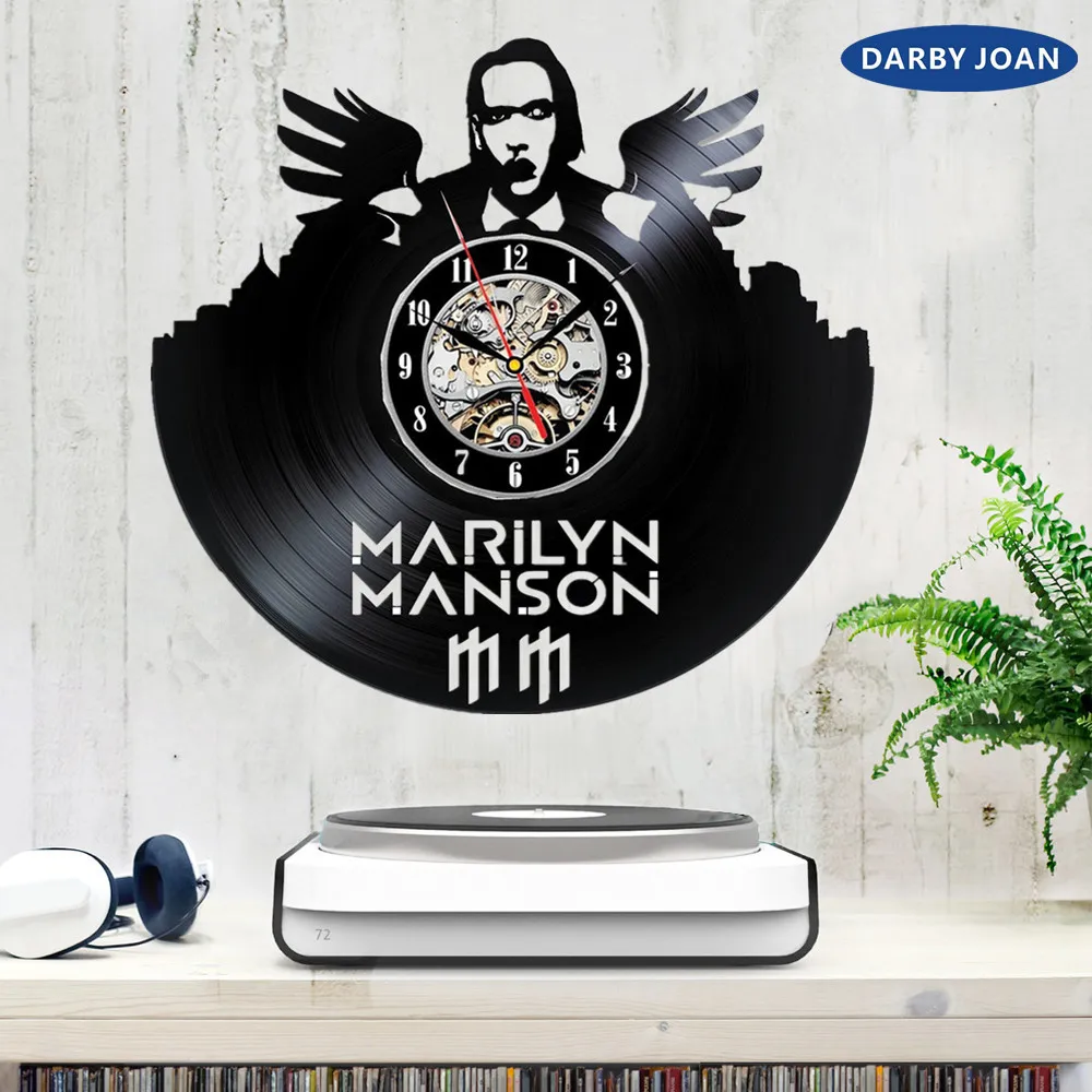 Настенные часы Marilyn Manson с виниловой пластиной музыкальный постер Мэрилин Мэнсон