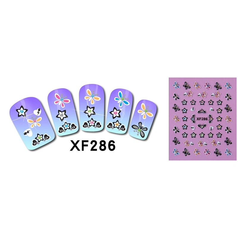 Mtssii Beautiful Nail Sticker Flowers and Cute Animals 3D Art Stickers Water Transfer Manicure Decals DIY Accessories | Красота и