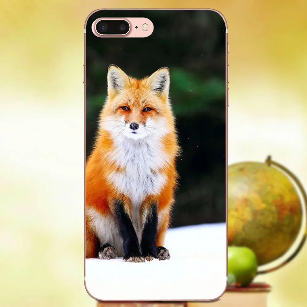 ТПУ телефон для Samsung Galaxy Note 2 3 4 5 8 9 S3 S4 S5 S6 S7 S8 S9 mini Edge Plus животные Милая лиса Ipod Touch Case