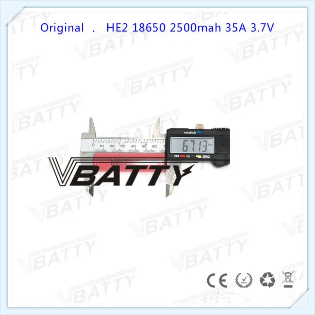 Для LG Button top 2500 мАч 18650 HE2 батарея для Lg he2 35A li lon Battery (1 шт.)|battery 18650|18650 batterybattery battery |