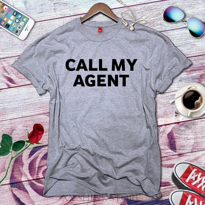 Современная Винтажная футболка с надписью Call My Agent размеры 90s 80s 70s стильная