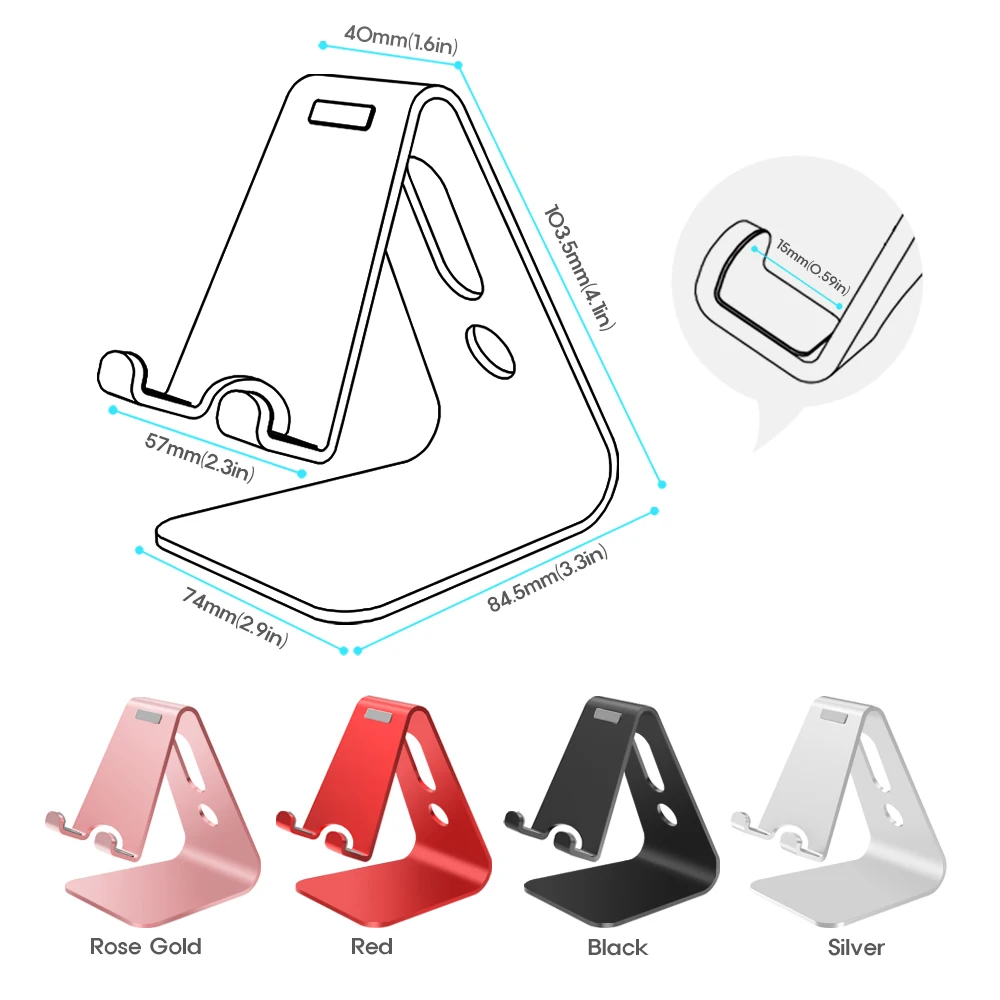 vogek mobile phone desk holder stand aluminium alloy tablet stand universal holder for iphone 12xs8 plusipad samsung xiaomi free global shipping