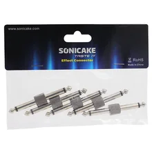 Sonicake 1/4 дюймов гитарная педаль прямой соединитель 5 пачек &quot(6 35