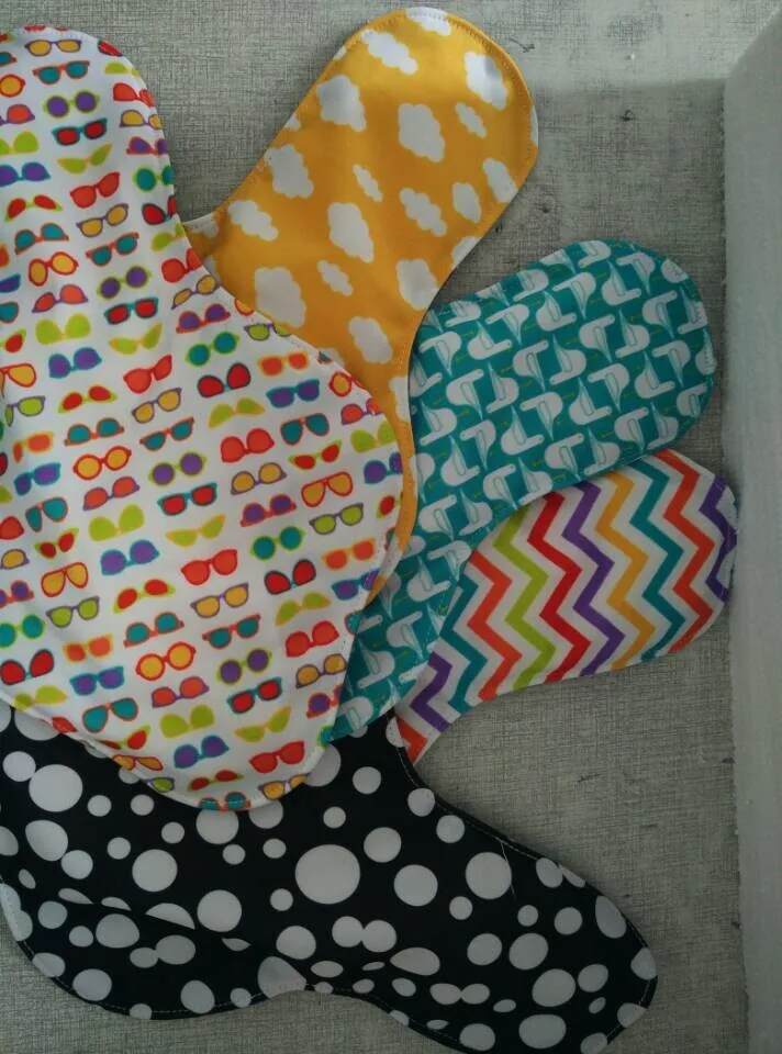 Горячая Распродажа Многоразовые моющиеся бамбуковые прокладки для ткани