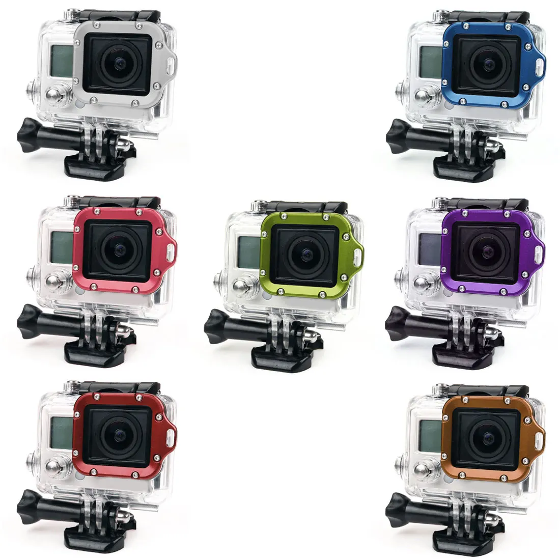 Модный Алюминиевый Ремешок переходное кольцо многоцветный для Gopro HD Hero 3