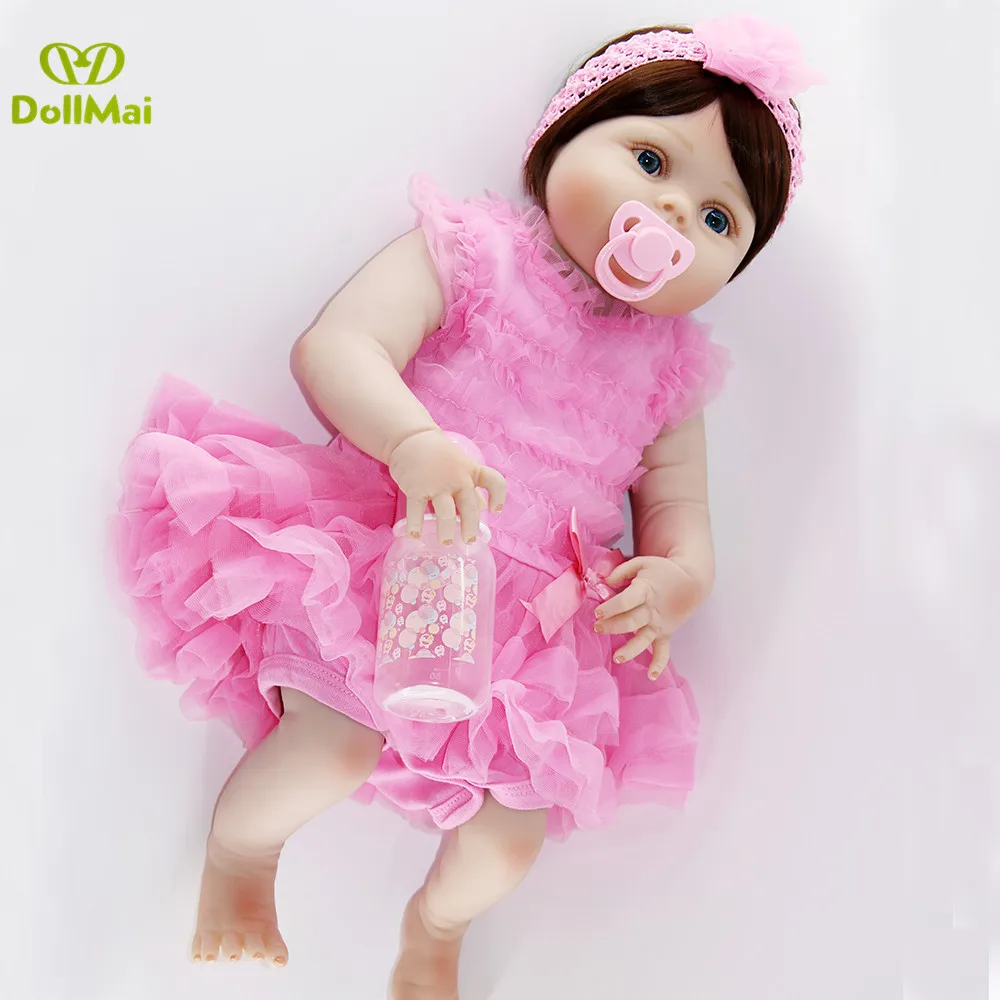 Кукла Bebe reborn полностью силиконовая кукла для маленьких девочек 23 &quot57 см
