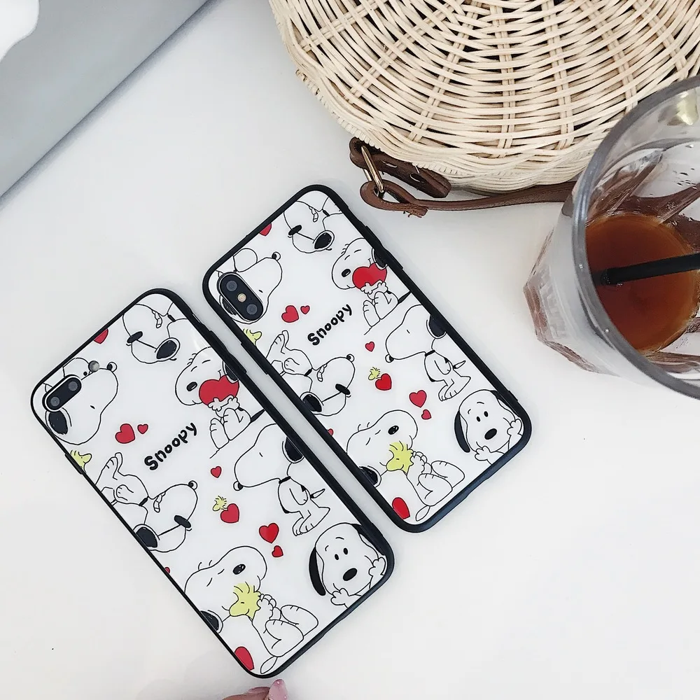 Мода мультфильм собака Жесткий Чехол для iPhone 6 6S Plus 7 8 iphone х задней обложки телефон