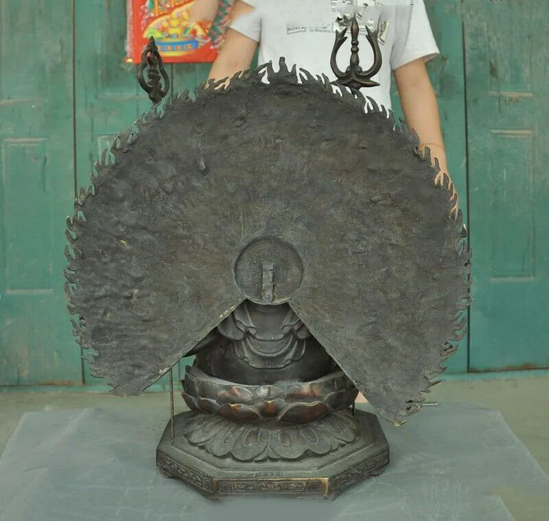 

wedding decoration Tibetan Temple Bronze 1000 Arm Hand Guanyin Avalokitesvara Buddha Goddess Statue