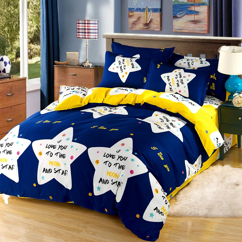 Милый котенок кошка пододеяльник 3/4 шт Комплект постельного белья для взрослых