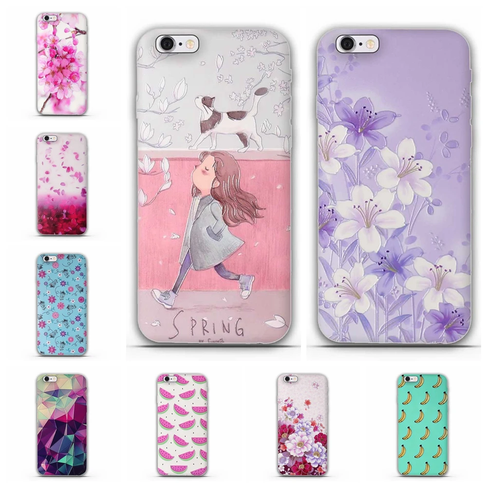 Case For Apple iPhone 6 Silicone Back Phone Cover 6s Soft TPU Shells for hoesjes 3D Print | Мобильные телефоны и