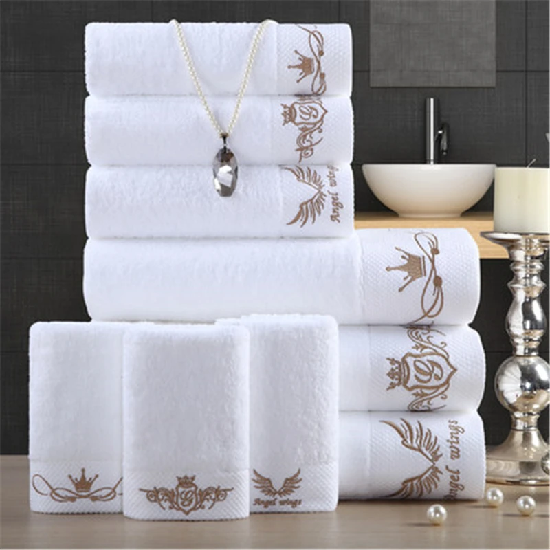 

Банное полотенце для пятизвездочных отелей из чистого хлопка для взрослых мужчин и женщин детское банное полотенце с вышивкой в виде корон...