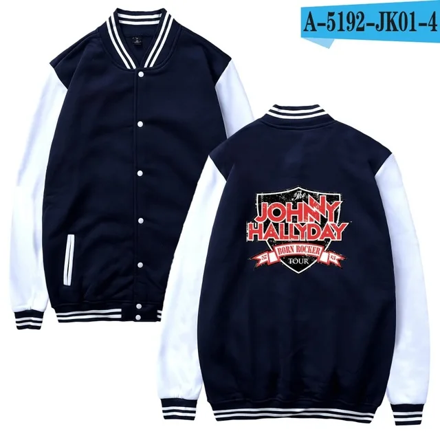 navy blue and white Бейсбольная куртка для мужчин/женщин от Jonny Hallyday, форменное пальто, зимняя модная толстовка, теплая, в стиле хип-хоп, для колледжа, женские куртки, одежда - Цвет: navy blue and white