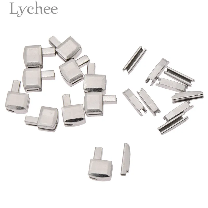 Lychee 10 комплектов 8# сплав ремонт молнии стопор открытый конец молнии стопор DIY Швейные молнии аксессуары для одежды