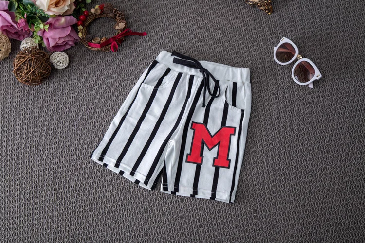 2018 Summer Children Clothing Sets Mickey Kids Clothes 2pcsTracksuit for Boy Pajamas Sport Suits T-shirt+Stripe Shorts 2-7 |