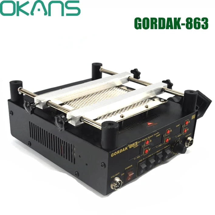 Gordak 863 3 в 1 цифровой тепловой пистолет Горячего Воздуха BGA паяльная станция +