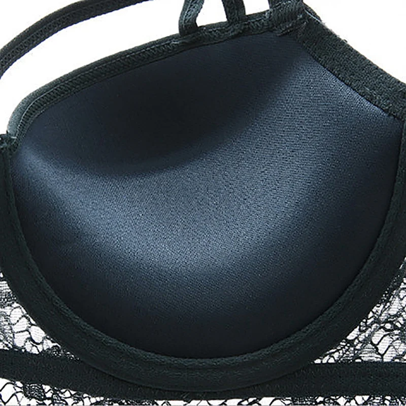 Комплект нижнего белья из нейлона с пуш-апом и трусиками комплект кружевной