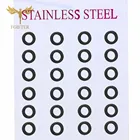 Серьги-гвоздики, черные, стальные, в стиле панк, 12 пар