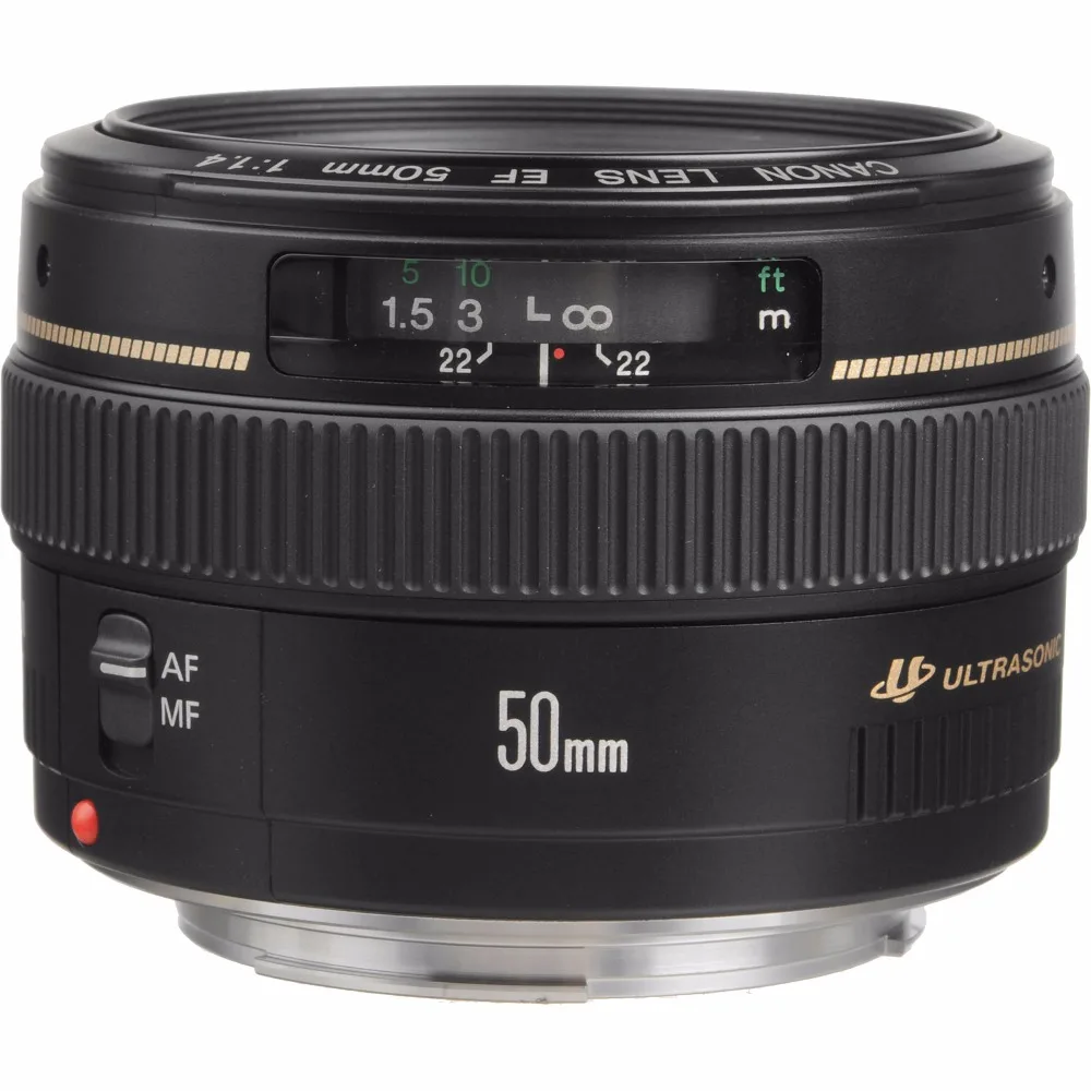 Объектив Canon EF 50 мм F/1 4 F1.4 USM для 600D 650D 700D 750D 760D 200D 1300D 60D 70D 80D 7D T4 T5 T3i T5i|canon ef 50mm|50mm f/1.4ef