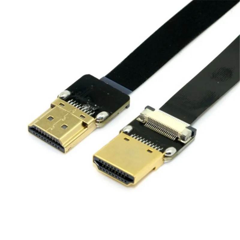 10 см/20 см/50 см FPV HD-тип A штекер к HD-штекеру HDTV FPC плоский HDMI-совместимый кабель для