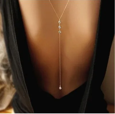 Женское винтажное свадебное ожерелье с длинной цепочкой вечерние ювелирные