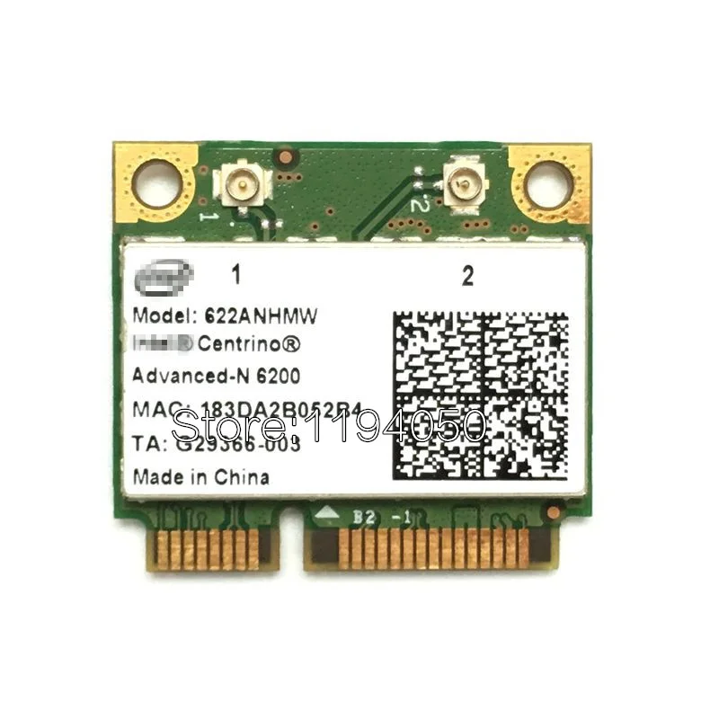 Новая Intel Centrino Advanced N 6200 622ANHMW 6200AGN Mini PCI E 300 Мбит/с Двухдиапазонная 2 4/5 ГГц WIFI