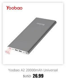 Yoobao SP6 6000 мАч карманный внешний аккумулятор с двойным входом(Micro& Lightning) для iPhone samsung Xiaomi Внешний аккумулятор мобильное зарядное устройство