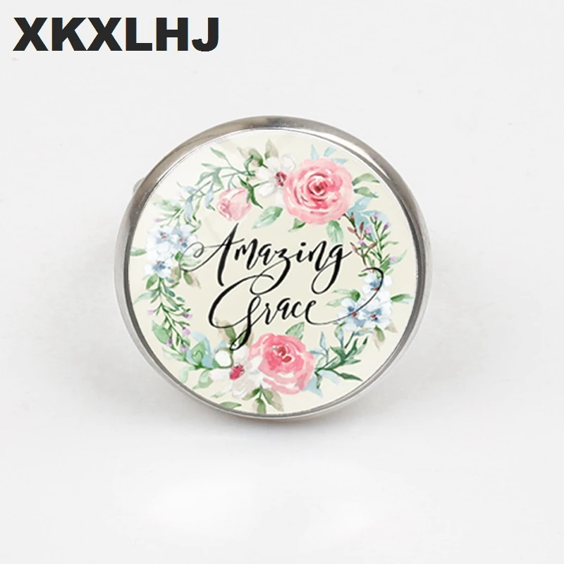 XKXLHJ новое кольцо для Библии Писания стеклянное купольное писатели цитаты