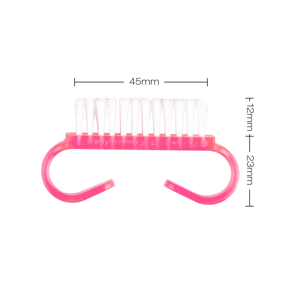 pink nail brush Для чистки ногтей кисточка для ногтей, инструменты для удаления пыли кисть для нанесения пудры пилочка для ногтей искусство уход для маникюра и педикюра, акриловые Чистящая Щетка для ухода за ногтями - Цвет: pink nail brush