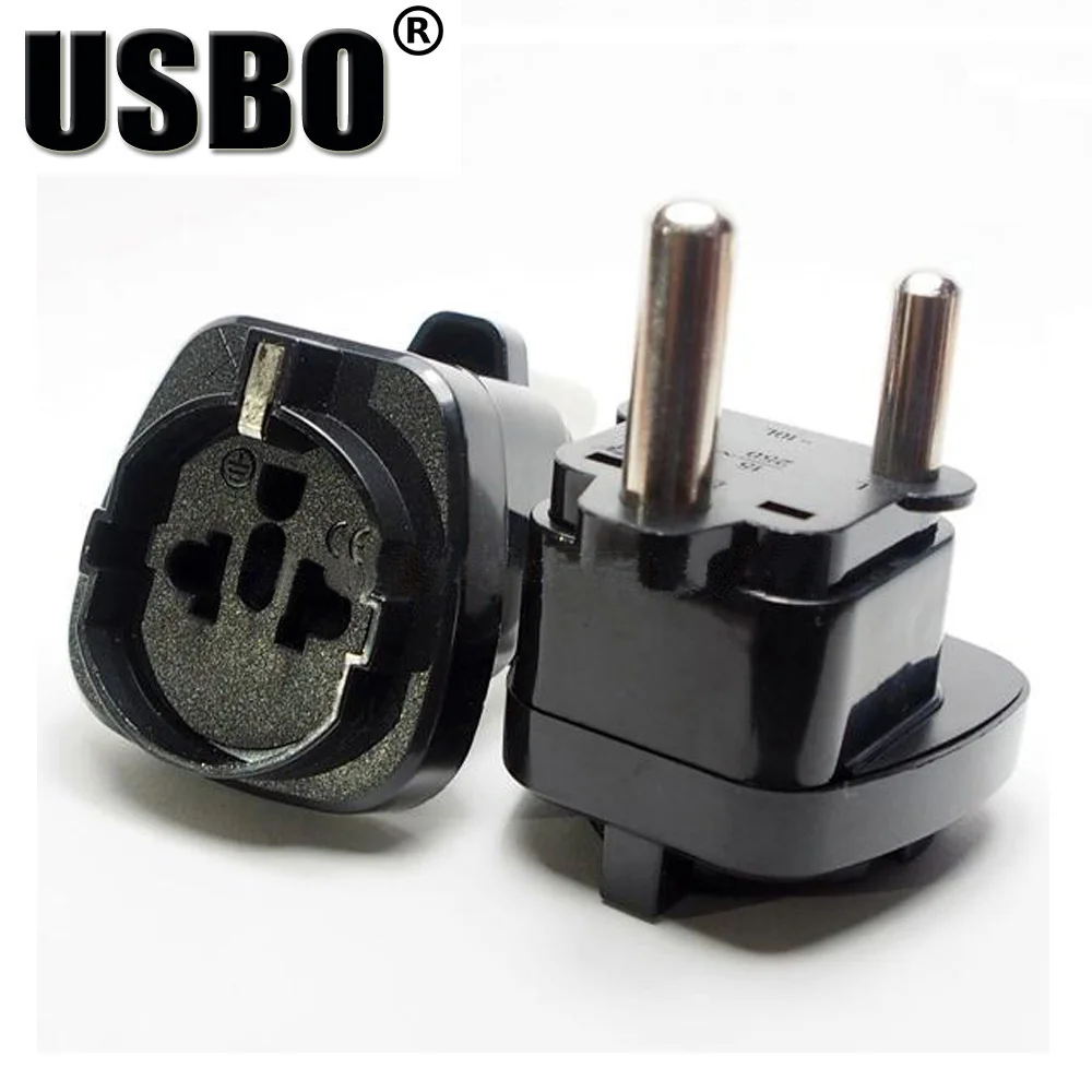 50PCS Black Grounding Africa travel electrical AC power adaptor socket South pluggable embedded plug converter |