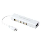 5 в 1 usb-хаб Micro USB к сети LAN Ethernet RJ45 адаптер с 3 портами USB 2,0 концентратор Для iMac аксессуары для ноутбуков