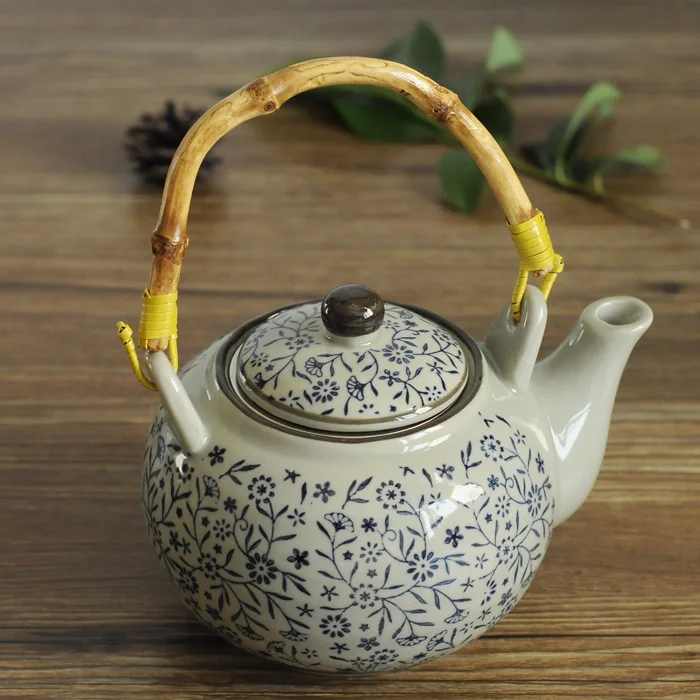 Креативный керамический чайник с глазурью и цветовой обработкой 800 мл фильтром
