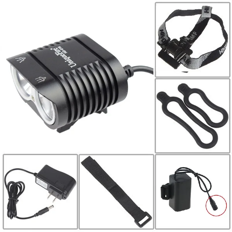 UniqueFire 4000 люмен 2x CREE XM L2 светодиодный велосипедный светильник велосипедная фара с