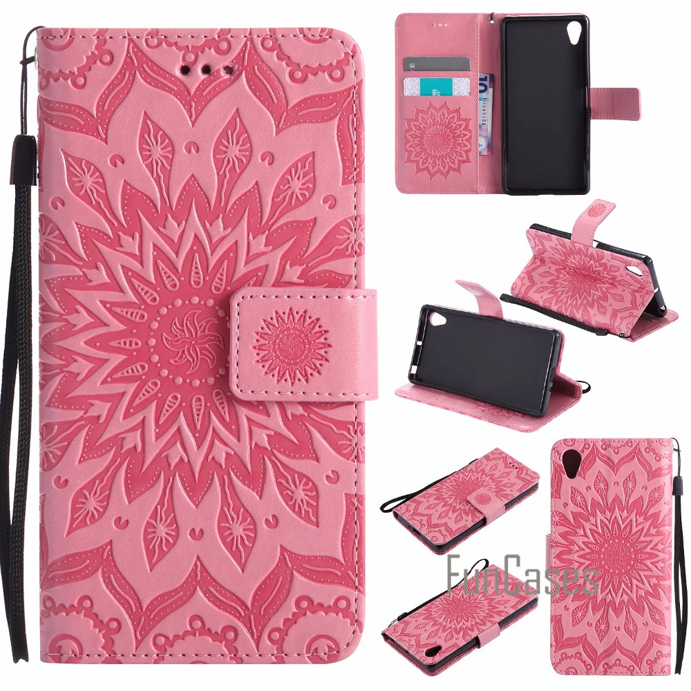 Роскошный цветок тиснением чехол СПС Fundas Sony Xperia X случае Coque х 5 дюймов + держателей