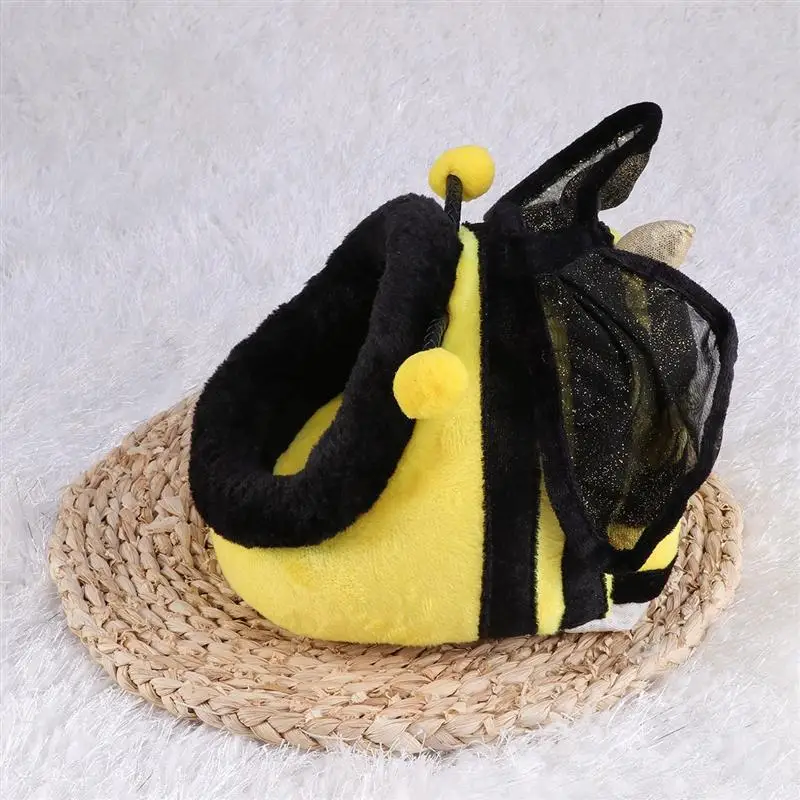 Yellow Bee Shape Warm Cat Bed House Pet Supplies Dog Cute Puppy Nest Shell Winter Sleeping Bag Products | Дом и сад