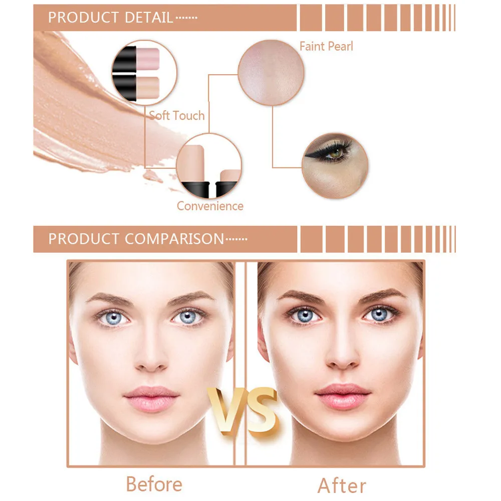 2 цвета макияж натуральный крем для лица губ консилер контурная ручка палочка