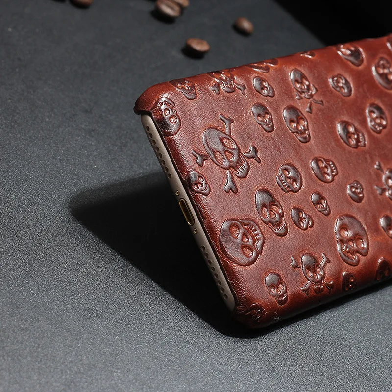 Чехол из натуральной кожи для Iphone 8 7 Plus Модный чехол с изображением пиратского черепа чехол из натуральной кожи для Iphone7 8 7 Plus чехол