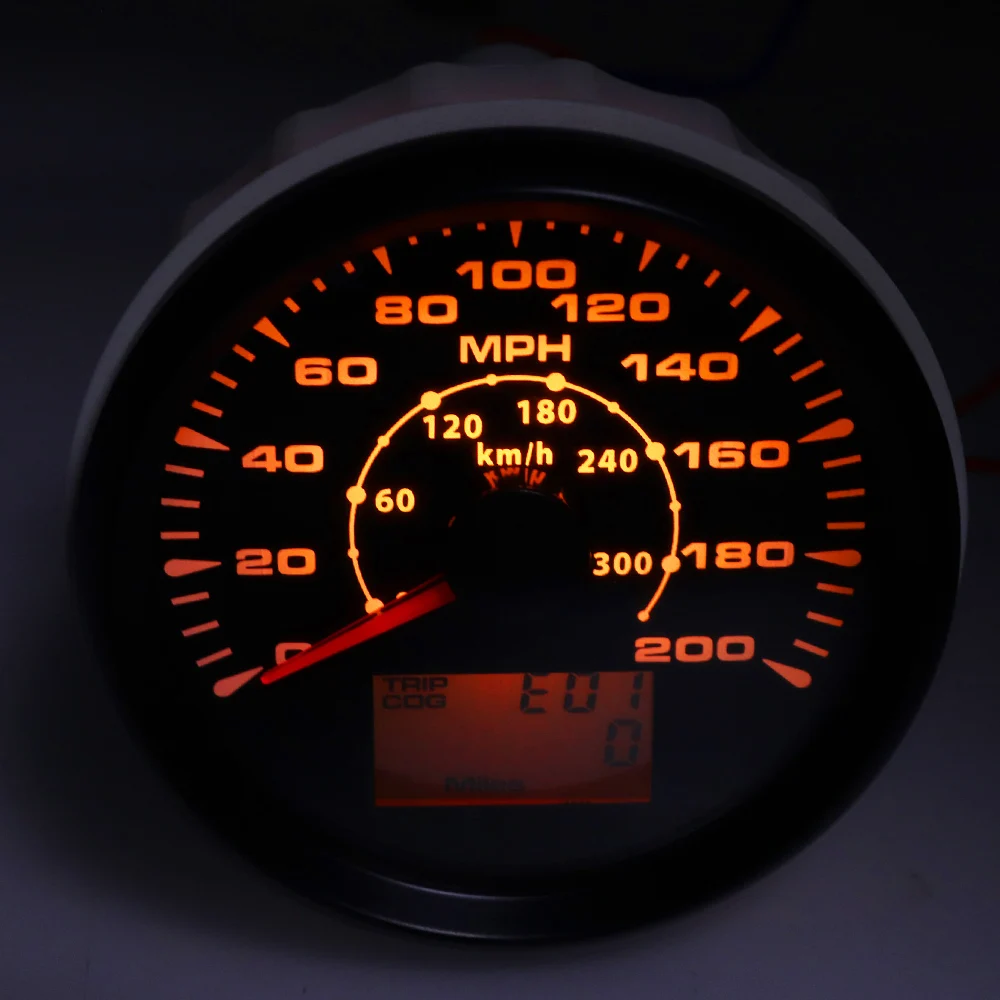 85 мм 200MPH GPS для лодки спидометр цифровой датчик для автомобиля Грузовик Лодка Авто 12 в 24 в судно яхты IP67 водонепроницаемый цифровой Speedo датчик