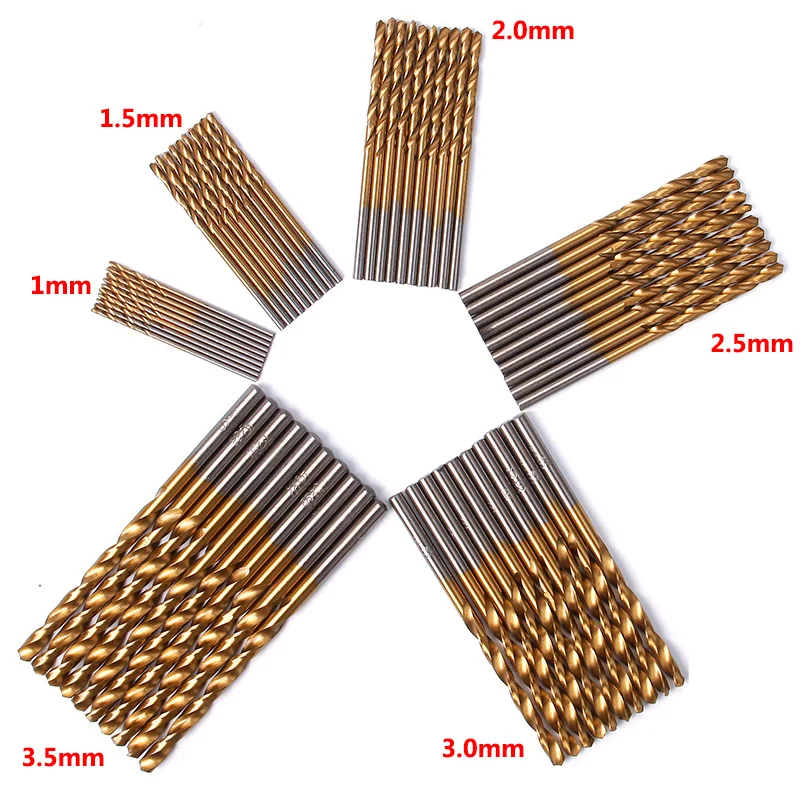 Полезное 60 шт./компл. миниатюрное спиральное сверло набор титановой пилы из