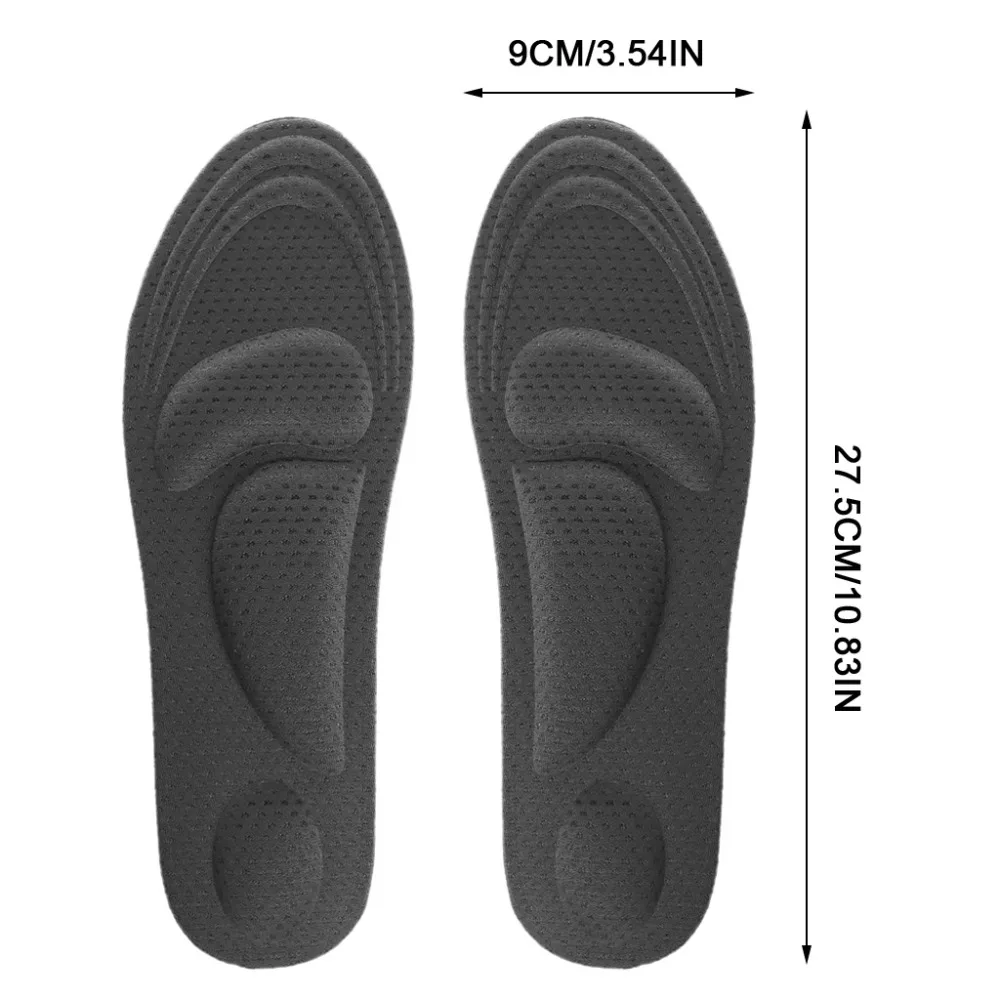 Колодки для обуви для мужчин 4D подушки свод стопы, пятка поддержка Forefoot губка эластичный памяти Массаж Pad Стелька Универсальный боли ударопрочный